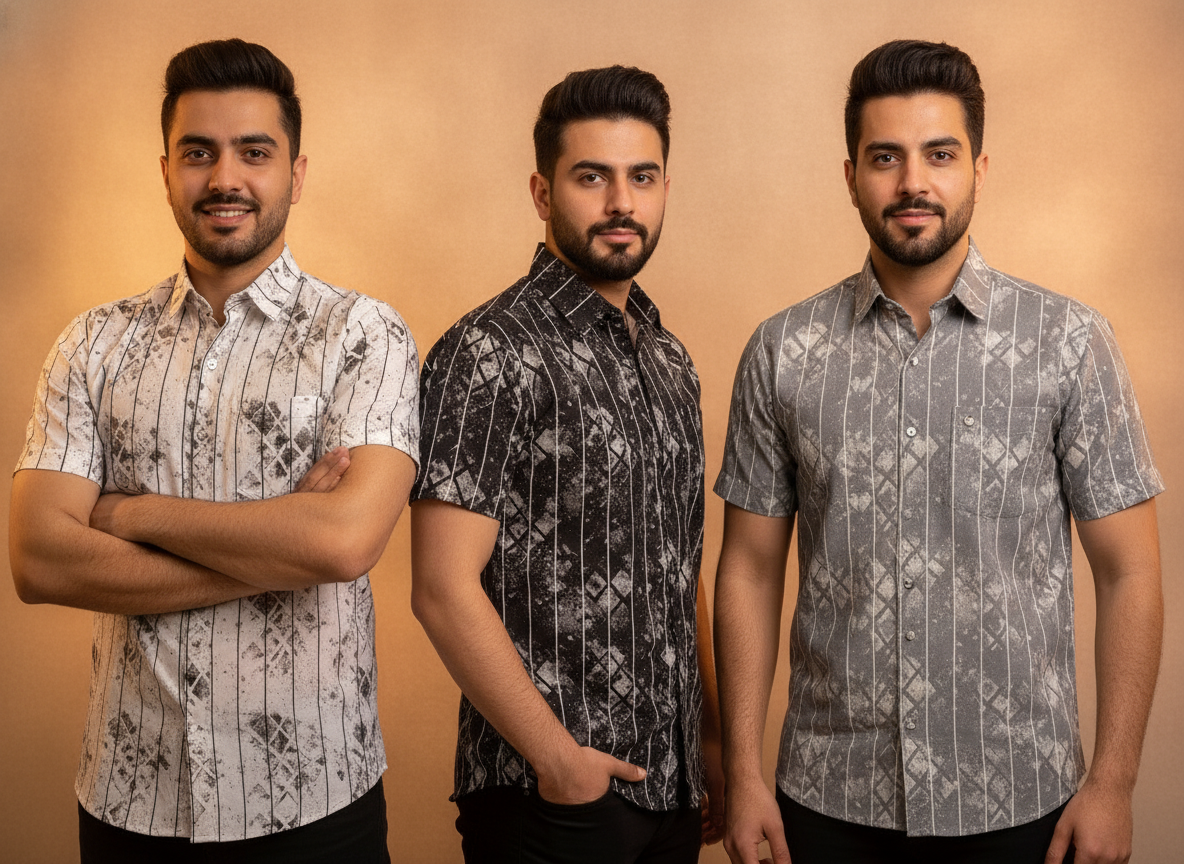 نیم استین مردانه پنبه