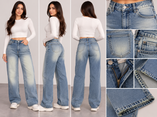 شلوار فلربگ  زنانه ابی روشن تینت روشن4005